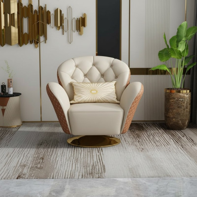 Drehbarer Chesterfield Sessel Lehnstuhl Stühle Polster Möbel Einsitzer