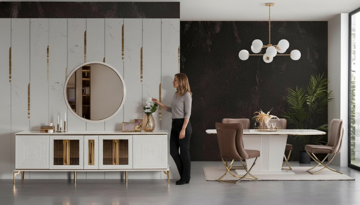 Luxus Anrichte xxl Kommode 240cm Schrank Kommoden Sideboard Big 2tlg