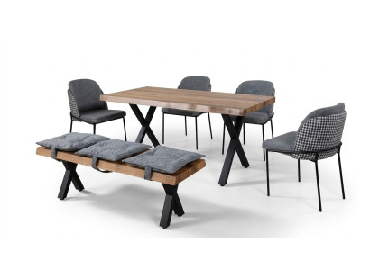 Esstisch 4 Stühle Bank Sitz Sitzbank Original-Set Essgruppe Esszimmer