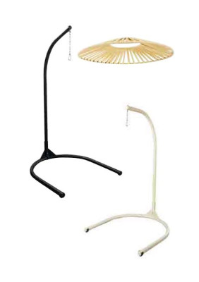 Schalensessel oval Rattan in rot Edelstahl für komfortable Entspannung Neu