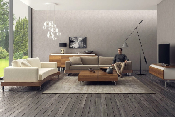 Moderner Weißer Zweisitzer Luxus Wohnzimmermöbel Couch Sitzmöbel Neu