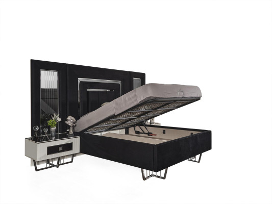 Schlafzimmer Schrank Möbel Metall Luxus Betten Elegant Bett Metall Bettgestell