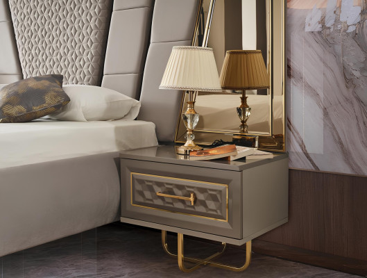 Luxus Schlafzimmer Nachttisch Betten Bett 3tlg. Komplett Set Design Einrichtung
