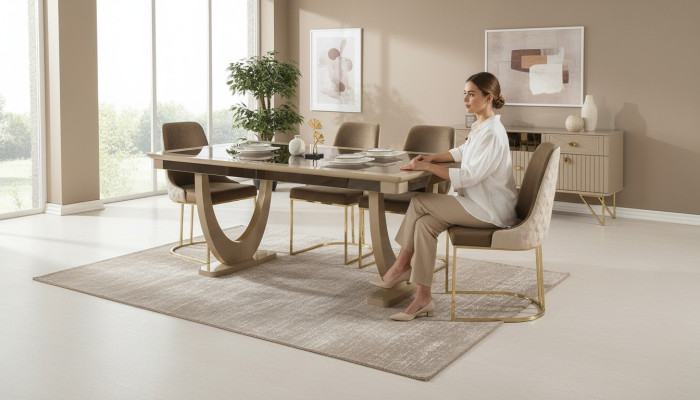 Esszimmer Set Garnitur Esstisch Tisch 4x Lehnstühle Stuhl Sets Garnituren 5tlg