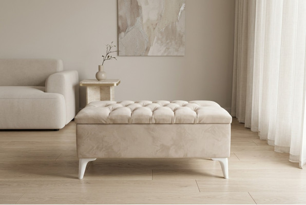 Design Hocker Design Polster Fußhocker Ottomane Sitz Textil Chaise Lounge