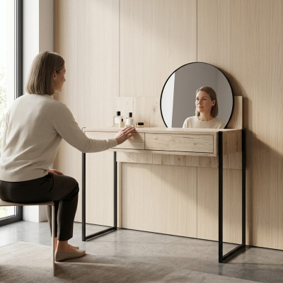 Schminktisch Beige Schlafzimmer Spiegel Möbel Design Elegantes Luxus Schön Neu