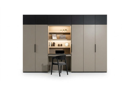 Kleiderschrank Grau Elegantes Holz Schlafzimmer Design Modern Möbel Luxus Neu