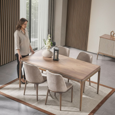 Komplett Set Esstisch 4 Stühle Esszimmer Set Ess Gruppe Holz Tisch Tische 5tlg