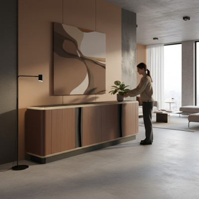 Büro Sideboard Luxus Designer Schrank Holzmöbel Kommode Luxus Anrichte