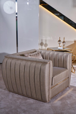 Design Sofagarnitur 3+1 Couchtisch Couch Polster Farbe beige Sofa neu
