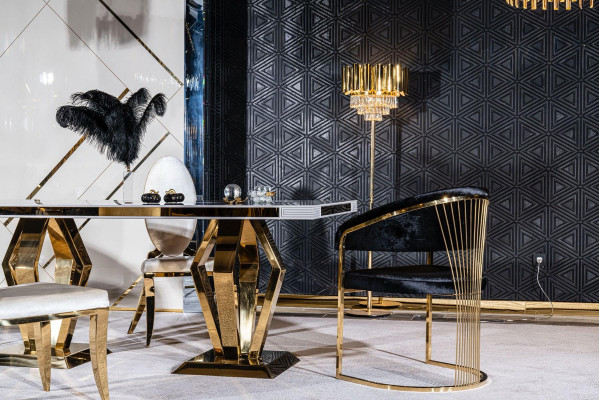 Esszimmer Set Tisch 4xStühle Anrichte Spiegel 7tlg Esstisch Garnitur Tisch