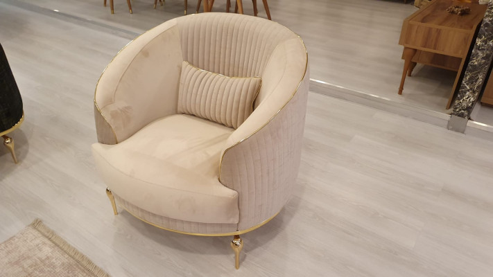 Wohnzimmer Sessel Polster Textil 1Sitzer Polster Sitz Einsitzer Luxus
