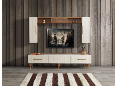 Wohnwand Wohnzimmer Moderner Stil luxuriöse Möbel Wohnwände Regal 3tlg