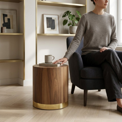Beistelltisch Tisch Wohnzimmertisch Holz Tische Beistell Rund Möbel Neu