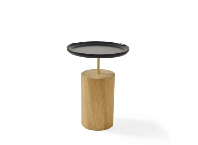 Beistelltisch Tisch Holz Beistell Designer Möbel Schwarz Rund Tisch