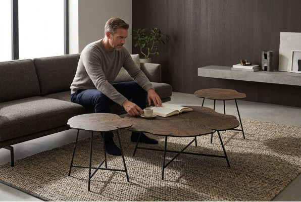 Couchtische Tische Beistelltische Wohnzimmer Set 3 tlg. Modern Luxus