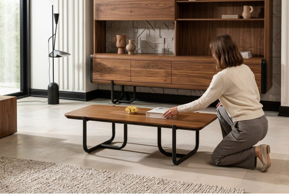 Couchtisch Wohnzimmer Design Tisch Couchtische Möbel Braun Tische Holz