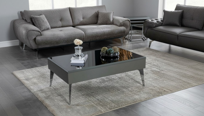 Couchtisch Wohnzimmer Holz Luxus Möbel Moderne Farbe Grau neu