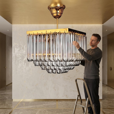 Wohnzimmer Kronleuchter Crystal Luxus Decken Neu Stil Modern Gold