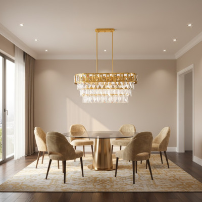 Ovaler Kronleuchter Deckenlampe Lampe Luster Kronleuchter Decke Kristalllampe
