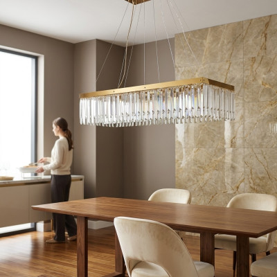 Kronleuchter Luxus Leuchter Beleuchtung Lampe Kristall Deckenlampe Gold