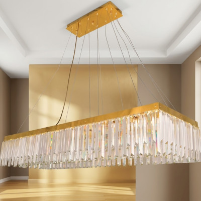 Kronleuchter Luxus Leuchter Beleuchtung Lampe Kristall Deckenlampe Gold