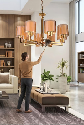 Kronleuchter Stil Moderne Deckenleuchte schön Lampe Gold neu Luxus