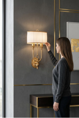 Wandleuchte Wandlampe Wohnzimmer Beleuchtung Luxus neu Schlafzimmer
