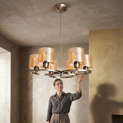 Modern Deckenlampe Stil Modern Hängeleuchte Metall Wohnzimmer Neu