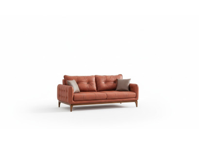Ledersofas Set Dreisitzer Sessel Moderne Wohnzimmer Couch Garnitur Neu