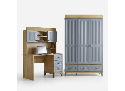Kleiderschrank Schreibtisch Modernes Design Kinderzimmer Arbeitszimmer Möbel