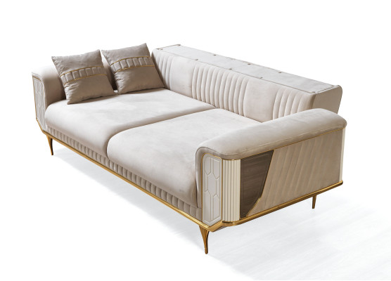 Sofa Set 3+3+1 Sitz Modern Sofagarnitur Wohnzimmer Luxus Garnitur Neu