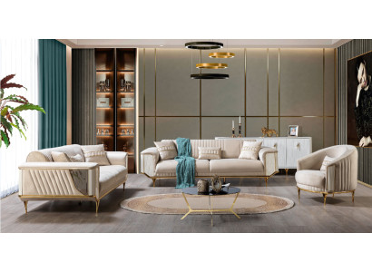 Sofa Set 3+3+1 Sitz Modern Sofagarnitur Wohnzimmer Luxus Garnitur Neu