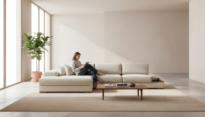 Ecksofa Sofa Couch L Form Luxus Wohnzimmer Modern Design Möbel Textil