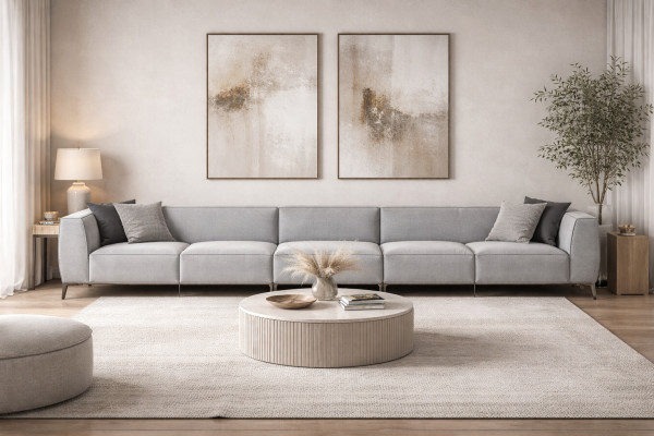Italienische Möbel big Sofa Couch 8 Sitzer Italienische xxl Couchen Sofas Textil