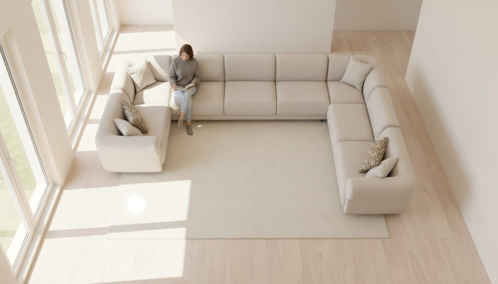 Sofa U-Form Wohnzimmer Luxus Wohnlandschaft Design Polster Ecksofa Möbel