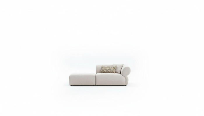 Textil Sofa 3 Sitzer Wohnzimmer Luxus Möbel Design Couch Beige 215cm