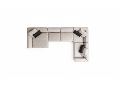 Modernes Ecksofa U-Form Wohnzimmer Stil Sofa Sitzgruppe Sitzgruppe