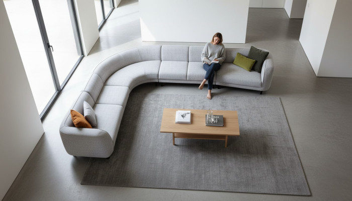 Polster Möbel Textil L-Form Sofa Wohnzimmerecke Relax itzgruppe Couch