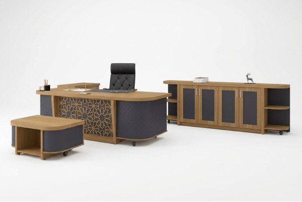 Komplette Büromöbel Tisch Arbeitszimmer Möbel Designer Set Schreibtisch