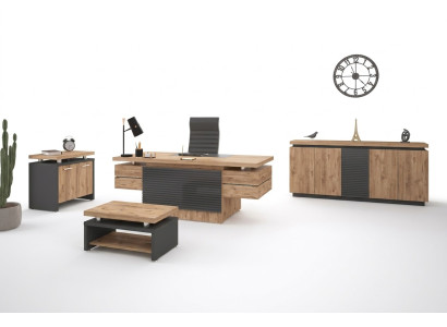 Luxus Büro Garnitur Arbeitszimmer Möbel Schreibtische Schrank 4tlg