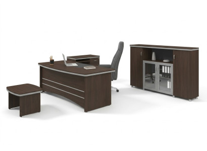 Modernes Büro Set Schreibtisch Schrank Beistelltische Komplettes 4tlg