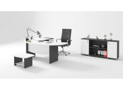 Moderne Büromöbel Set Büromöbelgarnitur Arbeitsplatzgestaltung 3tlg