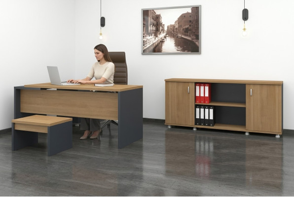 Eckschreibtisch Aktenschrank Couchtisch Arbeitszimmermöbel Modern Stil
