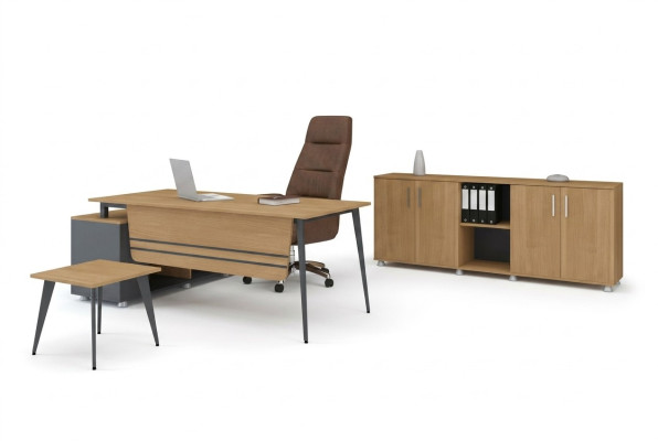 Arbeitszimmer Set Neu Couchtisch Modern Design Eckschreibtisch 3 tlg