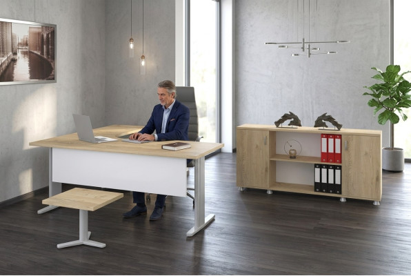 Eckschreibtisch Büro Arbeitszimmer Modern Komplett Set Möbel 3tlg