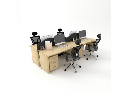 Großer Holz Schreibtisch Arbeitszimmer Computertisch Moderne Büromöbel