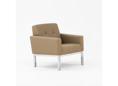 Sessel Büromöbel Arbeitszimmer Beige Sitz Holz Möbel Polstersessel