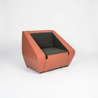 Oranger Luxus Sessel arbeitszimmer Polstermöbel Designer Bürosessel