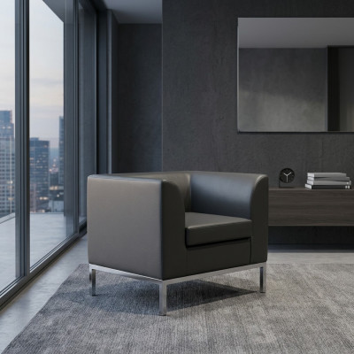 Sessel Arbeitszimmer Büro Möbel Textil Neu Schwarz Sitz Luxus Möbel